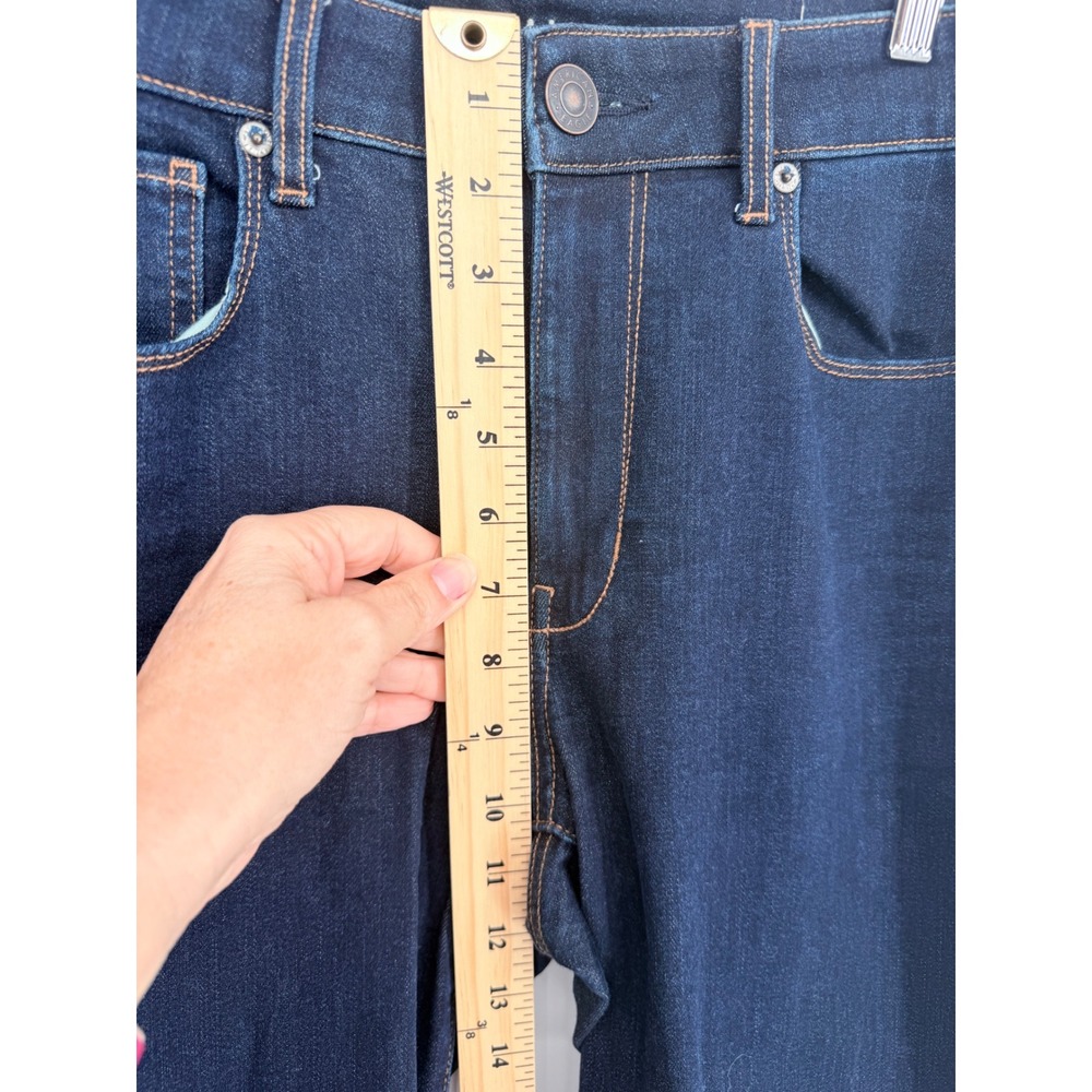 American Eagle Skinny Jeans 10 Long Dark Wash High Rise Classic Denim Minimalist - Picture 4 of 7